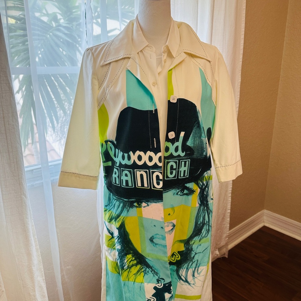 Graphic Print Long Sleeve Dress
